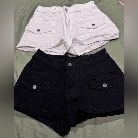 Pants - Stylish Black and White Women's Shorts